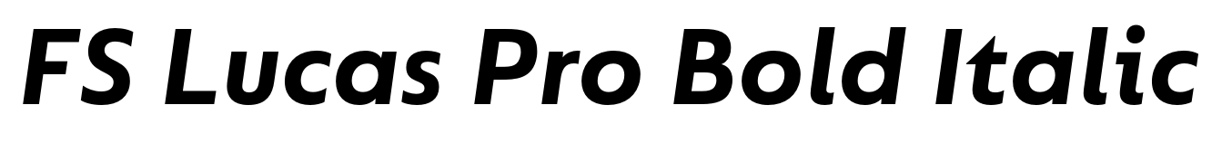 FS Lucas Pro Bold Italic